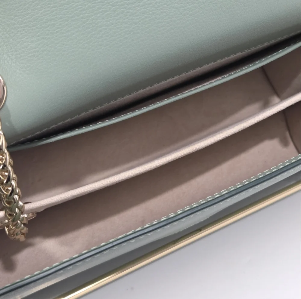 STRATHBERRY EAST/WEST SHOULDER BAG SEAGRASS SAGE MINTY GREEN LEATHER - Picture 8 of 9